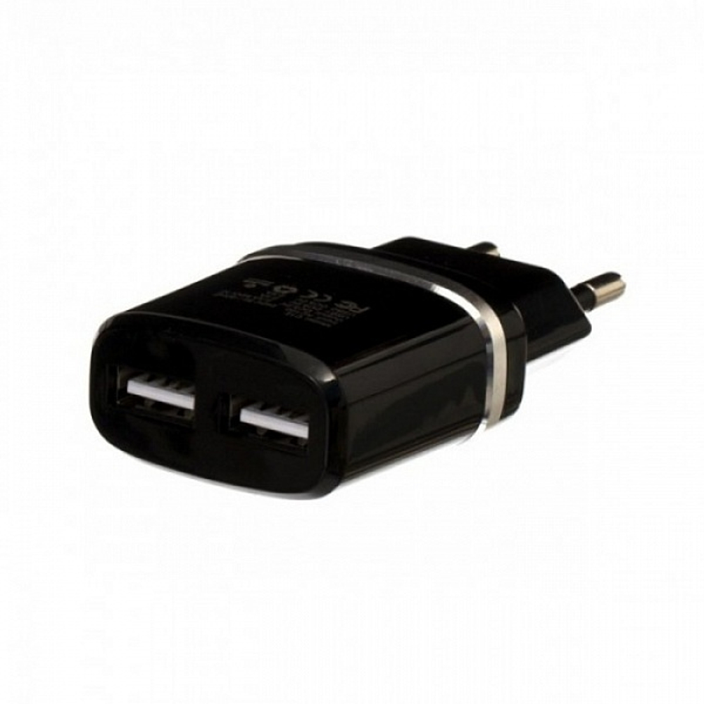 Сетевая зарядка 2-гнезда USB 5В-2.4А HOCO C12