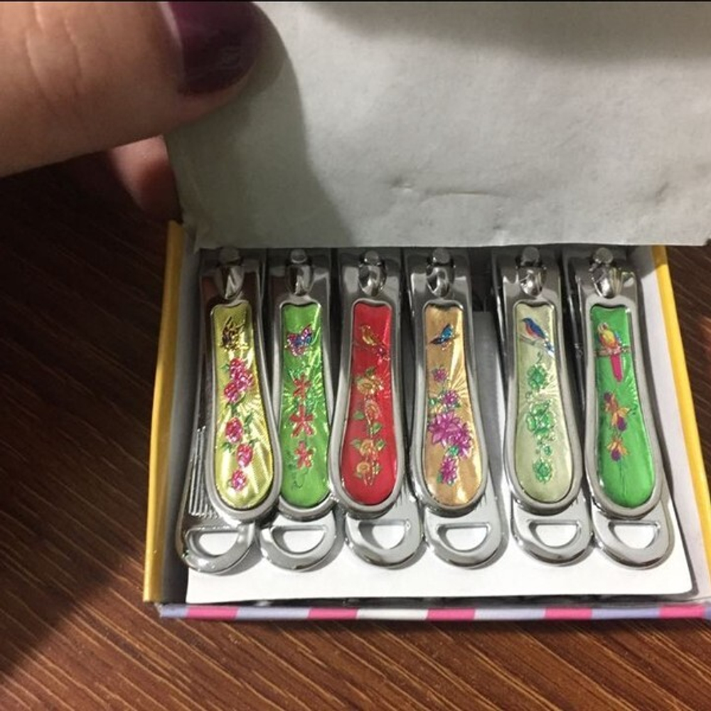 Кусачки для ногтей «Бабочки и цветы», цвет микс 5см ✦