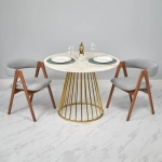 Стул Bradex Home Alan серый букле с ножками цвета орех