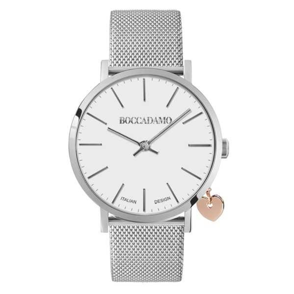 Часы Boccadamo Mya Silver White MY015 BW/S с минеральным стеклом