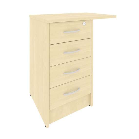 Riva Тумба приставная c фолдингом (с замком, 4 ящика, универсальная левая/правая) А.ТП-4.3F-S