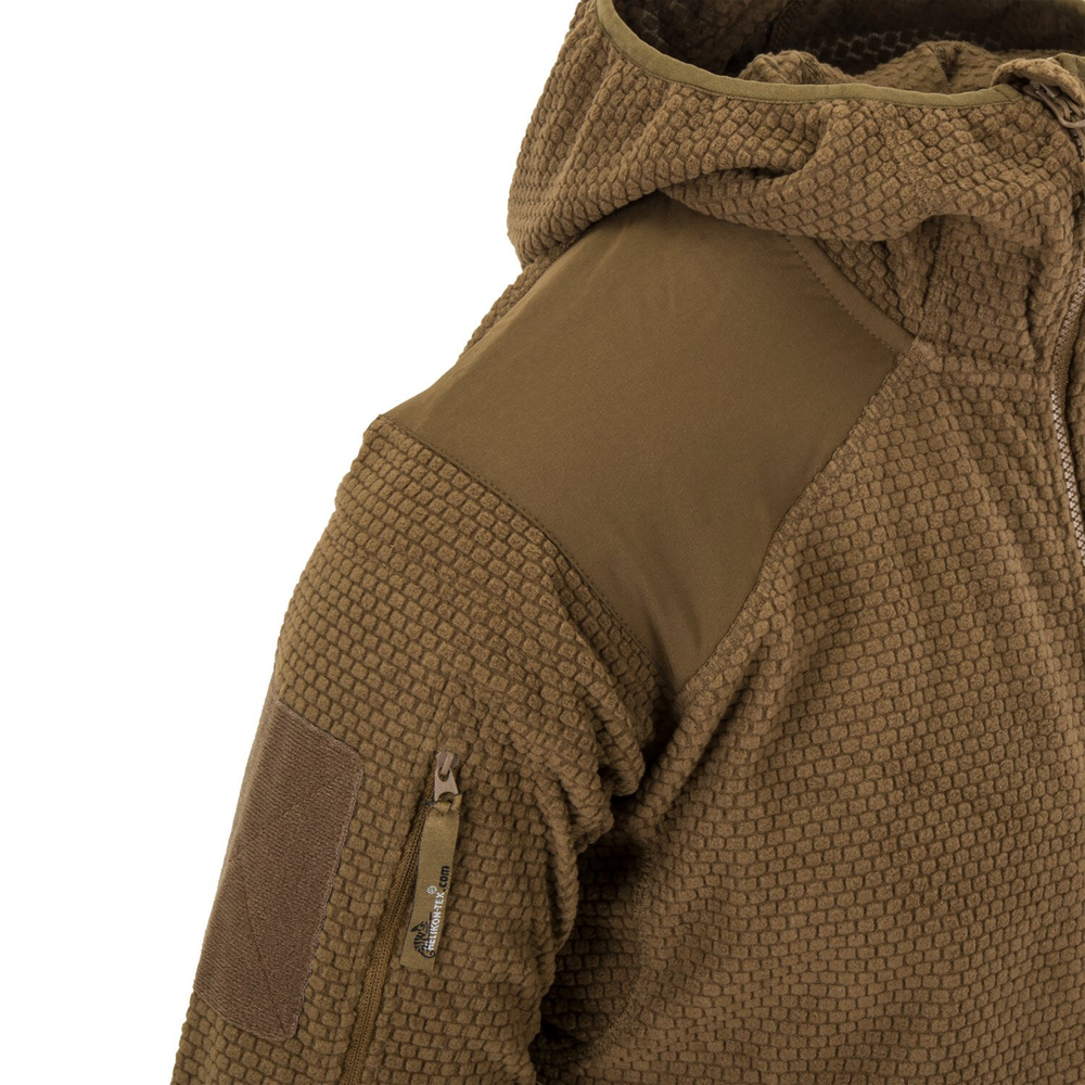 Helikon-Tex ALPHA HOODIE Jacket - Grid Fleece - Coyote