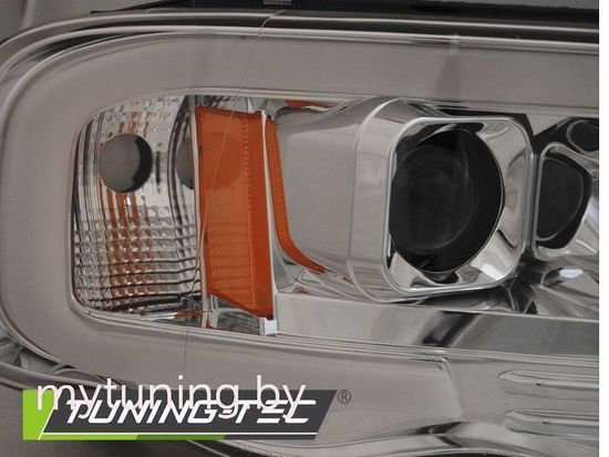Передние фары TUBE LIGHT CHROME для Dodge Ram 02-06