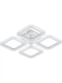 Люстра потолочная светодиодная с пультом ДУ Rivoli белая 64 Вт LED 2800К - 6200К, светильник на кухню, в детскую, в спальню