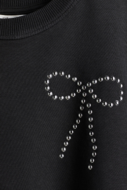 H&M Футболка оверсайз с принтом, черный