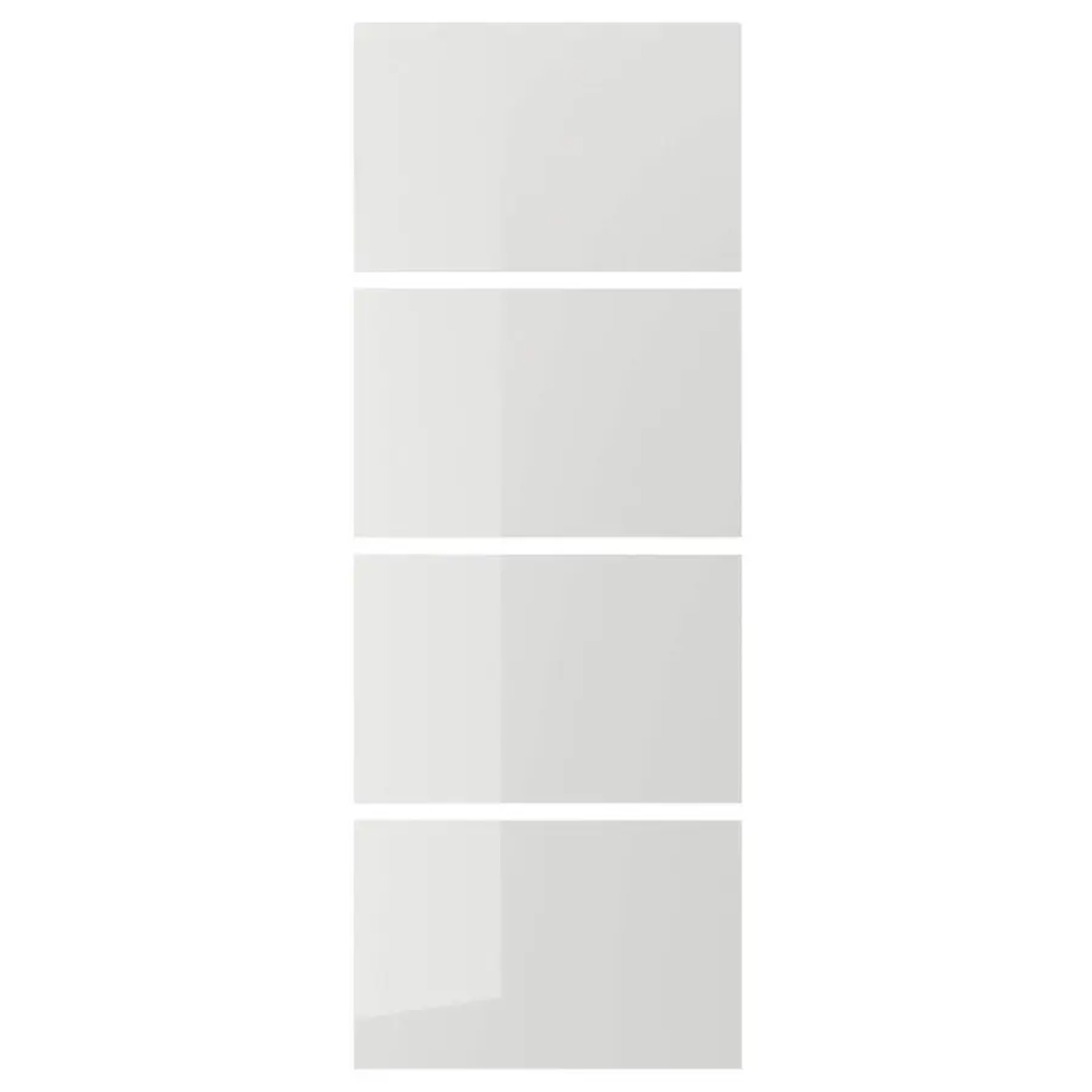 4 панели для коробки раздвижной двери - HOKKSUND IKEA/ ХОККСУНД ИКЕА,  201х75 см, серый