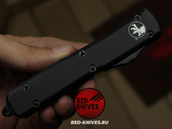 Нож Microtech Ultratech Hellhound H/E A+++ - черная рукоять, черный клинок