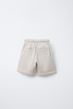 ZARA ШОРТЫ КОМФОРТНОЙ ПОСАДКИ, ЭКРЮ