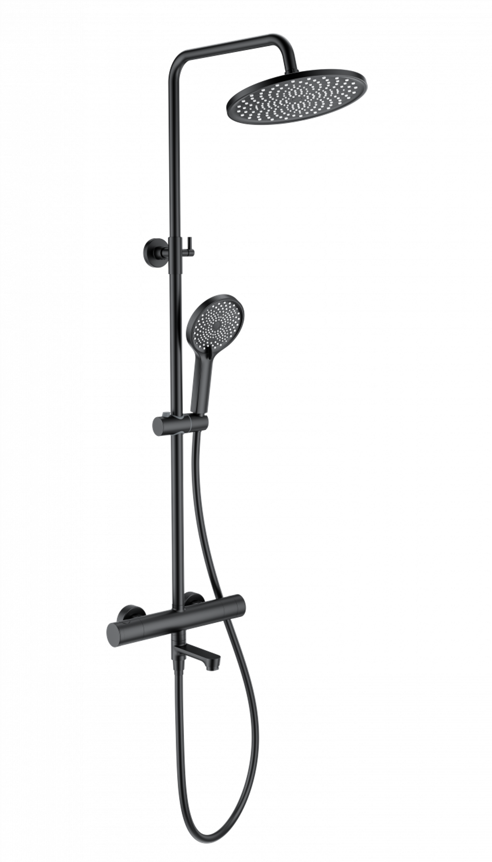 Душевая система с термостатом WONZON & WOGHAND, Черный матовый (WW-B3069-MB)