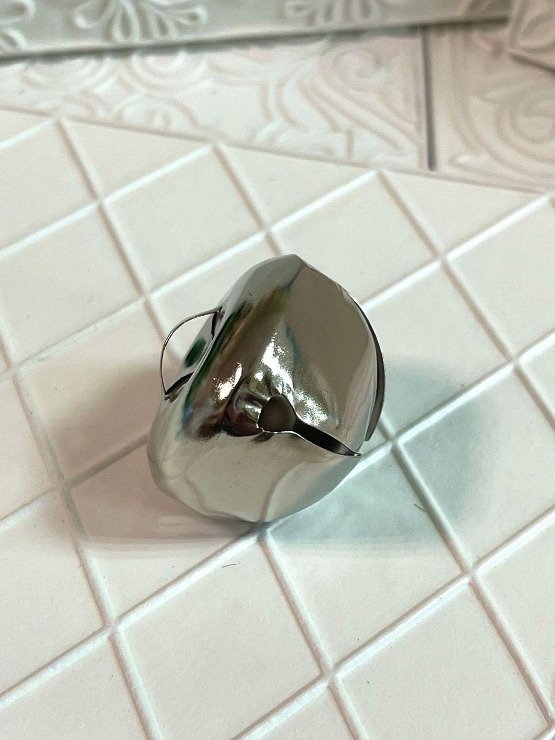 рождественский колокольчик, цвет серебро, 30мм (1шт)