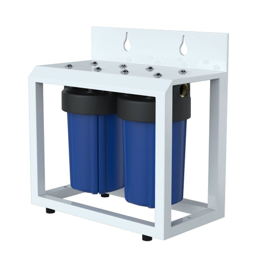 Фильтр магистральный 1'' для хол. воды 10'' BB двойной на стальной раме UNICORN (FH_BB_10_DUO)