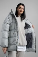 Пуховик Alexandra Talalay AW017 светло-серый