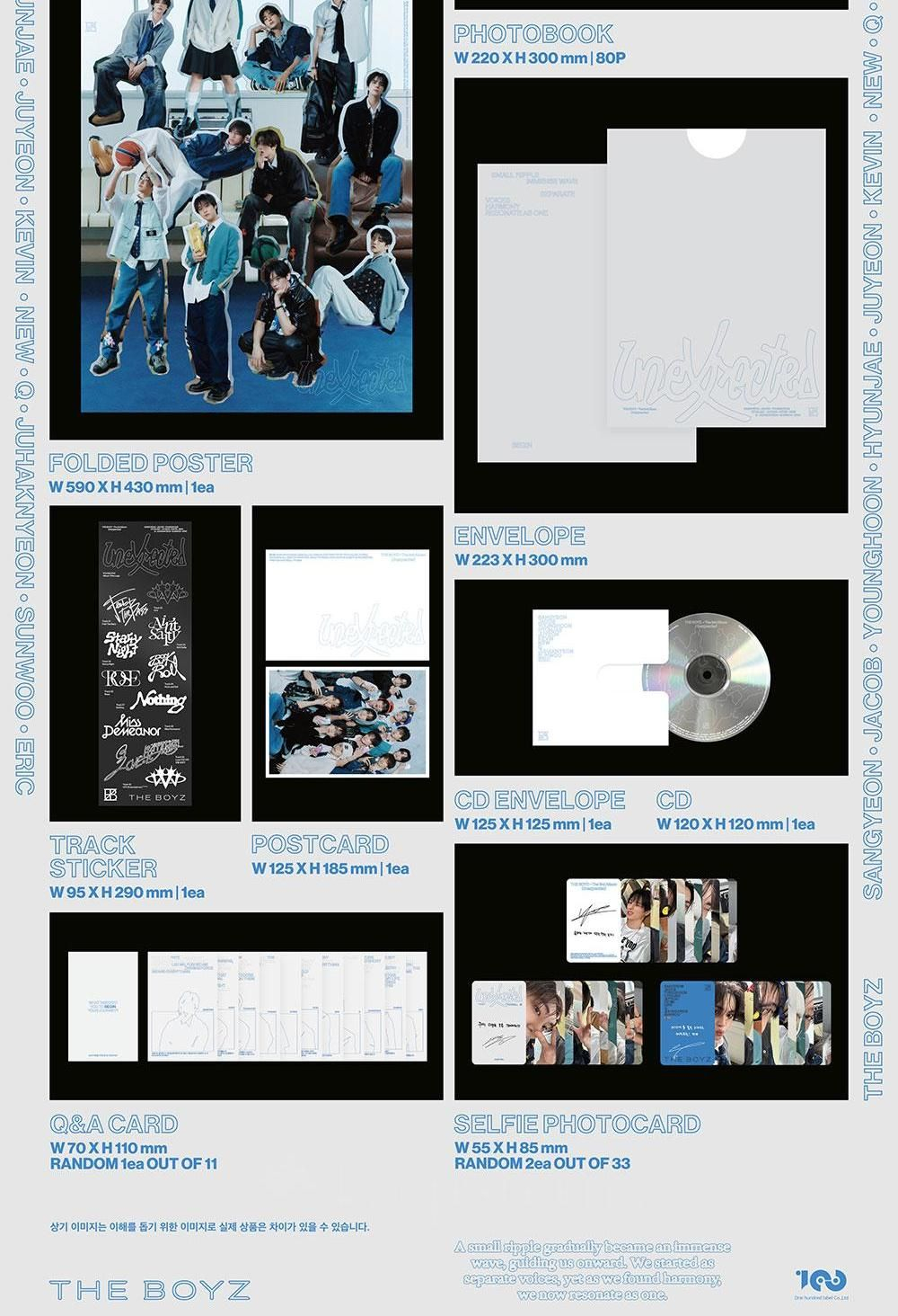 Альбом THE BOYZ - UNEXPECTED 3rd Album 3 Version SET