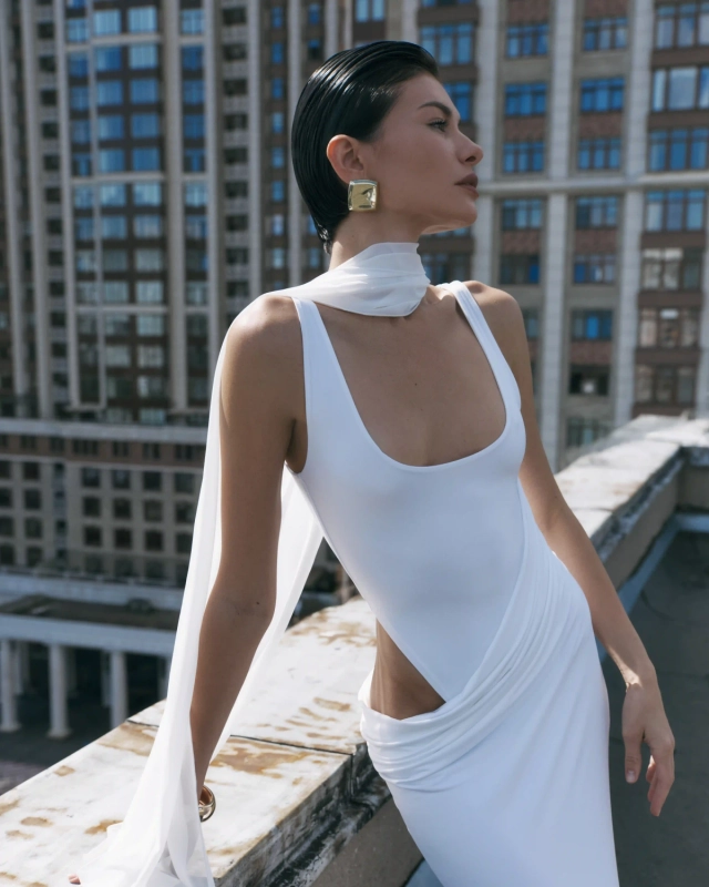 Платье Wave, Белый