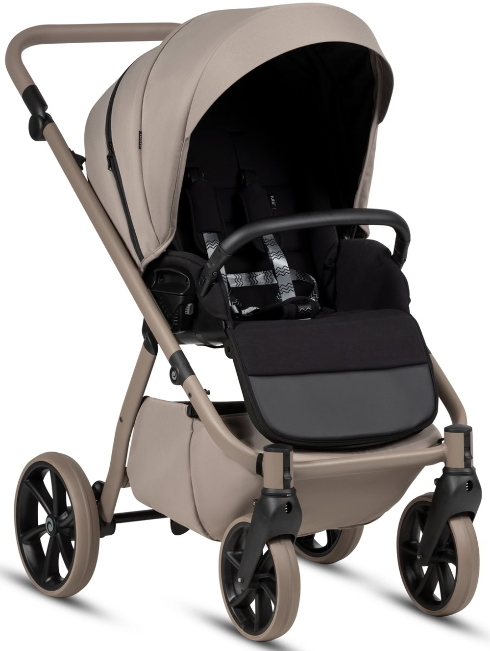 Детская коляска Tutis Uno 6 Plus Essential collection 4 в 1 с автокреслом Beno Beige и базой 1602172 Taupe с сумкой