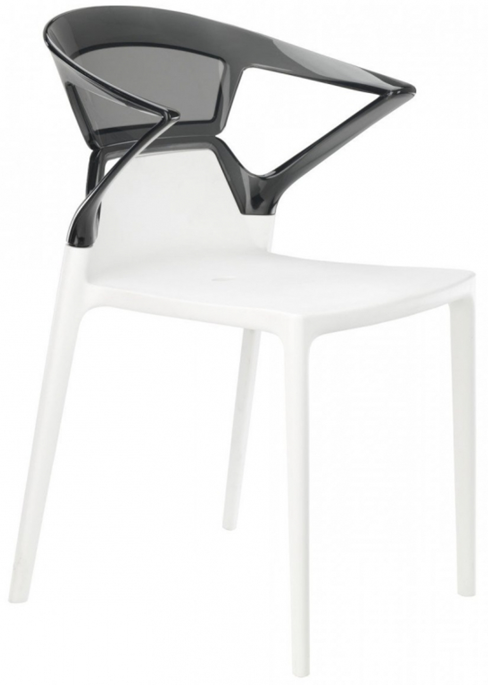 Кресло пластиковое Papatya Ego-K, белый, дымчатый