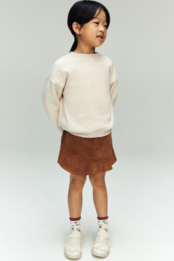 H&M Толстовка с круглым вырезом, светло-бежевый