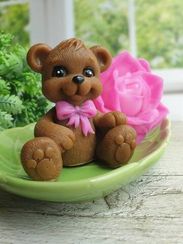 Sabun \ Мыло \ Soap 2-li dəst (Ayı və çiçək)