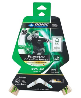 Набор н/т Donic-Schildkrot Fetzner 400 FSC Set (2 ракетки + 3 мяча)