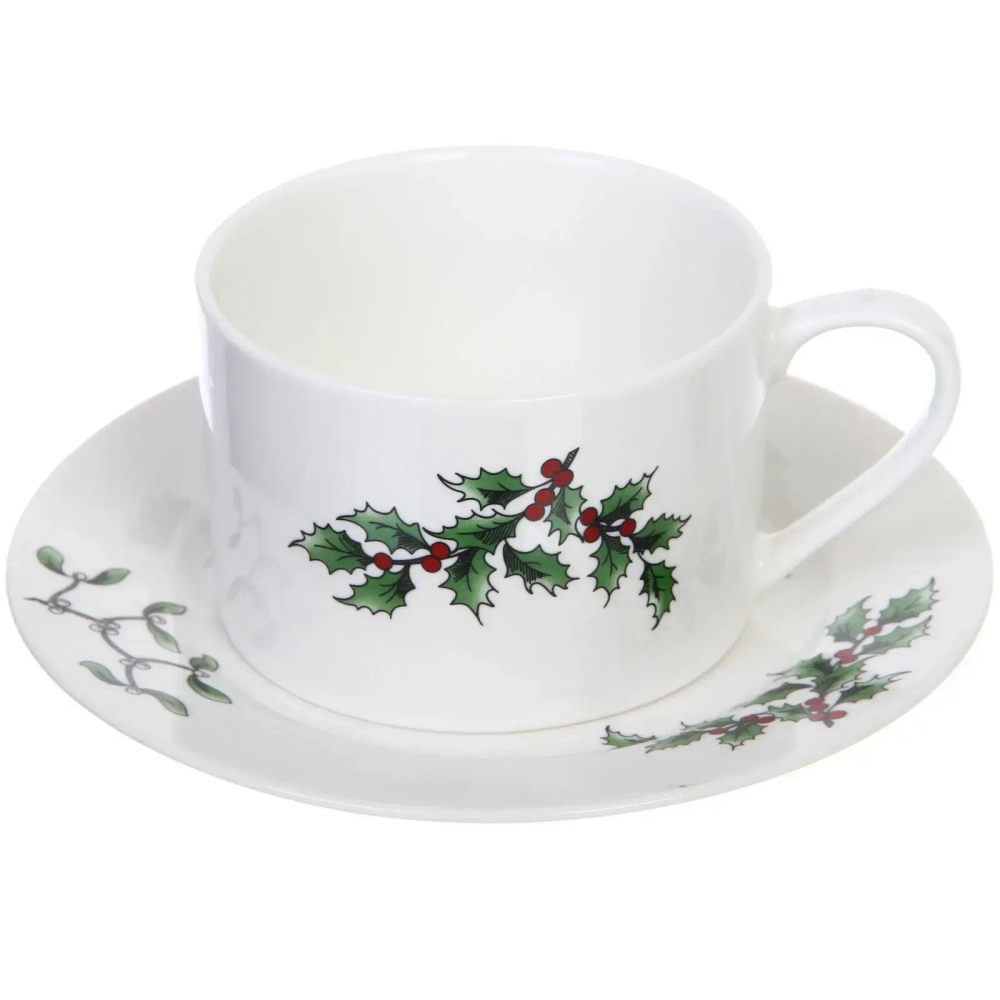 Чайная пара керамическая «Ёлочка» (кружка 250мл+блюдце)