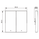 Клавиша 2-я с подсветкой, глянцевый белый, серия A07