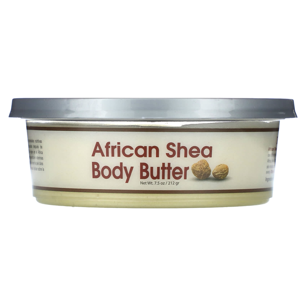 Okay Pure Naturals, Масло африканского ши для кожи и волос, гладкий белый, 212 г (7,5 унции)
