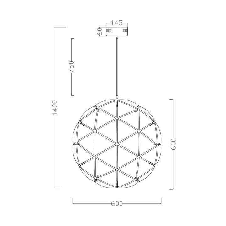 Подвесной светодиодный светильник Freya Amber FR5099PL-L45CH