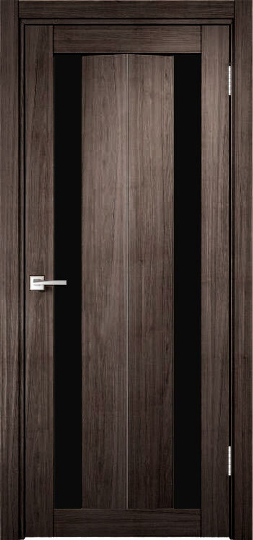 Межкомнатная дверь Z-1 / Цвет тон Грей / Стекло "Лакобель черное" / Двери Верда