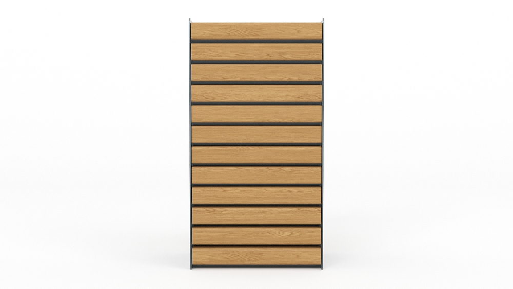 Урна уличная для мусора (сталь дерево) SK00013