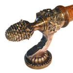 Ручка латунная дверная парадная скоба Ампир канелюры