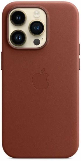 Чехол Apple MagSafe для iPhone 14 Pro, кожа, коричневый