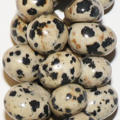Яшма долматинская галтовка бусины 9-11мм