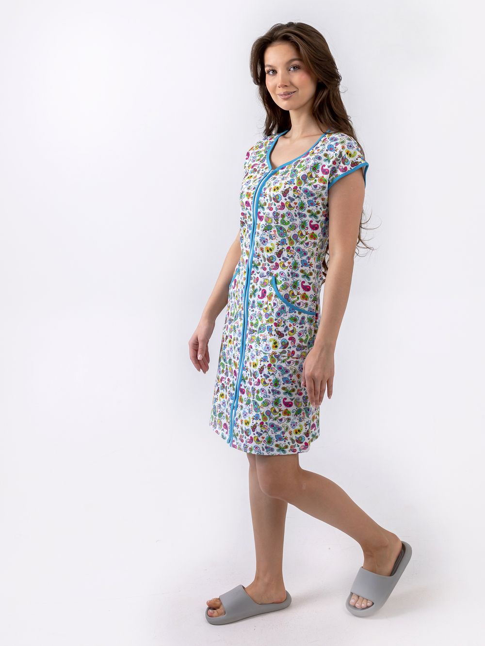 С-90-2 Халат молодежный из футера на молнии