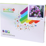 Алмазная мозаика на подрамнике с полным заполнением «МИР ЯРКИХ КРАСОК», яркая сирень, 30*40 см