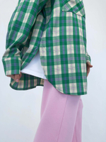 Рубашка зеленая клетка 4