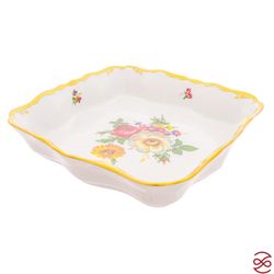 Салатник квадратный Queen's Crown Мейсенский букет 23см