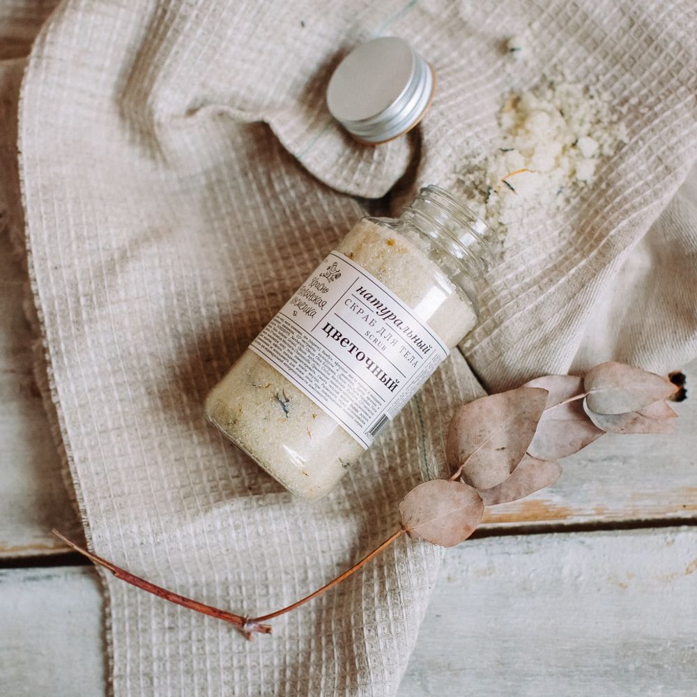 СКРАБ ДЛЯ ТЕЛА "ЦВЕТОЧНЫЙ" 170 г (Краснополянская косметика)