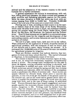 The State of Wyoming: A Book of Reliable Information Published by the Authority of the Ninth . | Wyoming Dept. of immigration