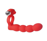 Вибронасадка Trinity Fun с анальным стимулятором красная