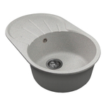 Мойка ML-GMS105 СТАНДАРТ овальная с крылом, серый (310), 740*460*190мм