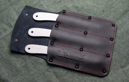Чехол кожаный малый для трех метательных ножей