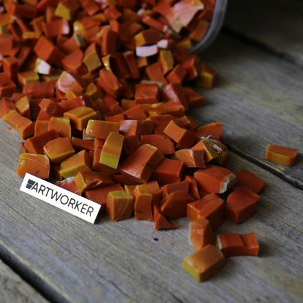 V1.K.orange смальта разноформатная колотая оранжевых оттенков