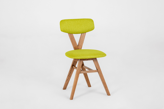 Стул Твист (дуб/светлый дуб с коричневой патиной/ткань 2-100 SWEET green)