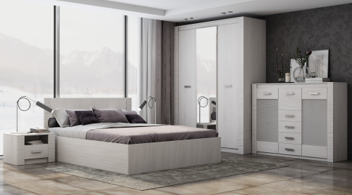 Кровать с подъёмный механизмом Ривьера 1400 Анкор светлый