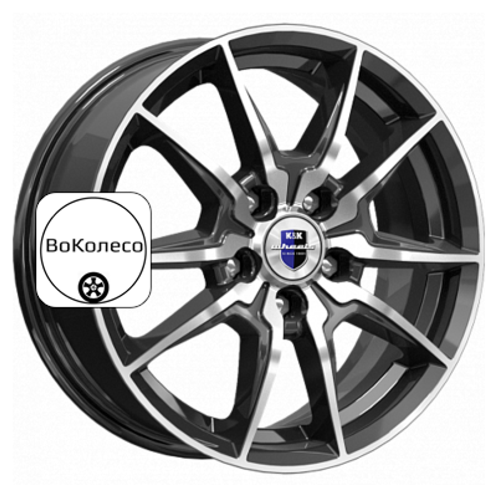 6,5x16/5x108 ET50 D63,35 Адамар (КС886) Алмаз черный K&K