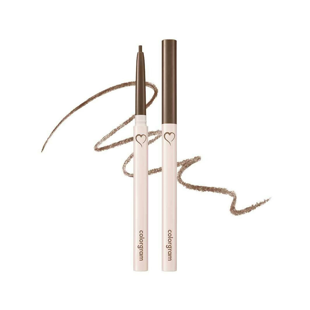 Colorgram, тонкая подводка-карандаш, для восстановления оттенка, 04 теплый коричневый, 0,12 г (0,004 унции)
