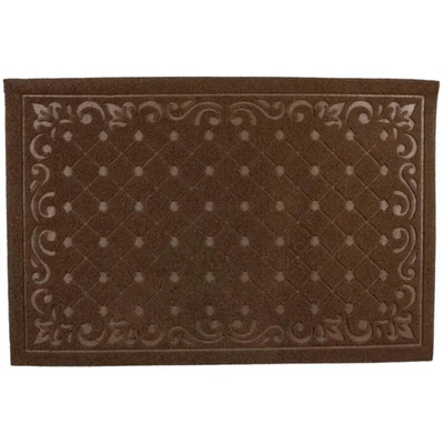 Коврик влаговпитывающий, 40*60 см. Ромбы коричневый