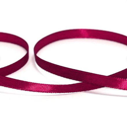Лента атласная 6 мм ( 1/4 "), №077 бордовый