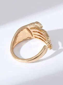 Кольцо "Скелет" кисть, цвет золото, безразмерное