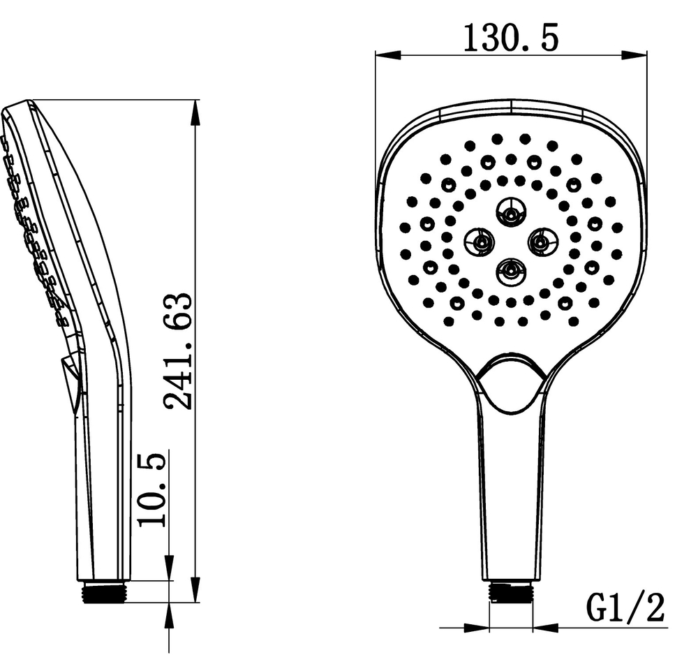 Душевая лейка WONZON & WOGHAND, Темное золото (WW-981358-DG)